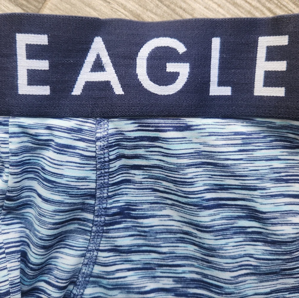 Men's AMERICAN EAGLE Blue Space Dye FLEX Boxer Briefs Medium